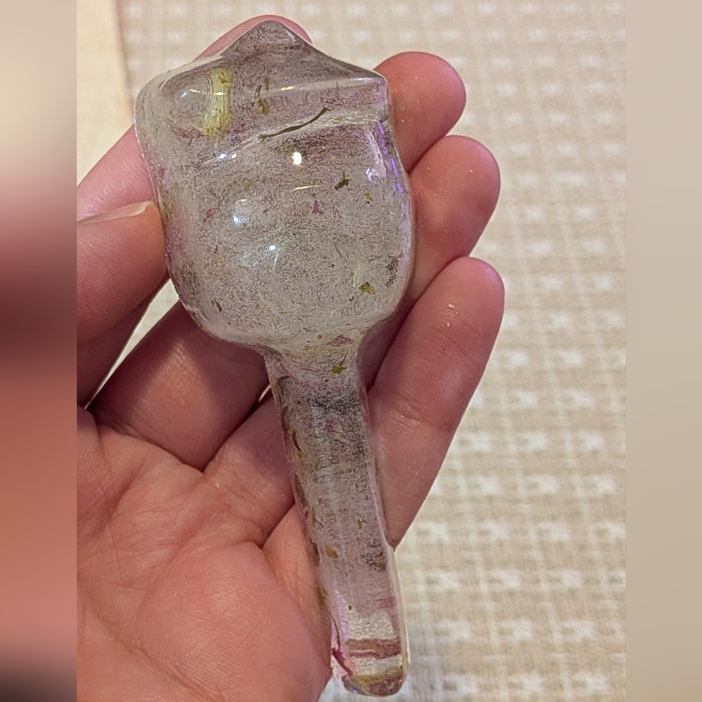 Clear Handmade Floral & Plant Resin Rose - Picture 1 of 5